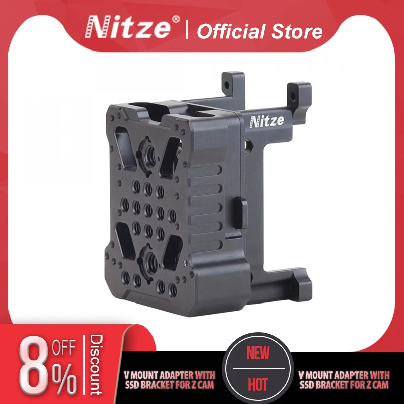 

NITZE V MOUNT ADAPTER WITH SSD HOLDER FOR Z CAM (SHORT BRACKET) - E2-FS-SV4