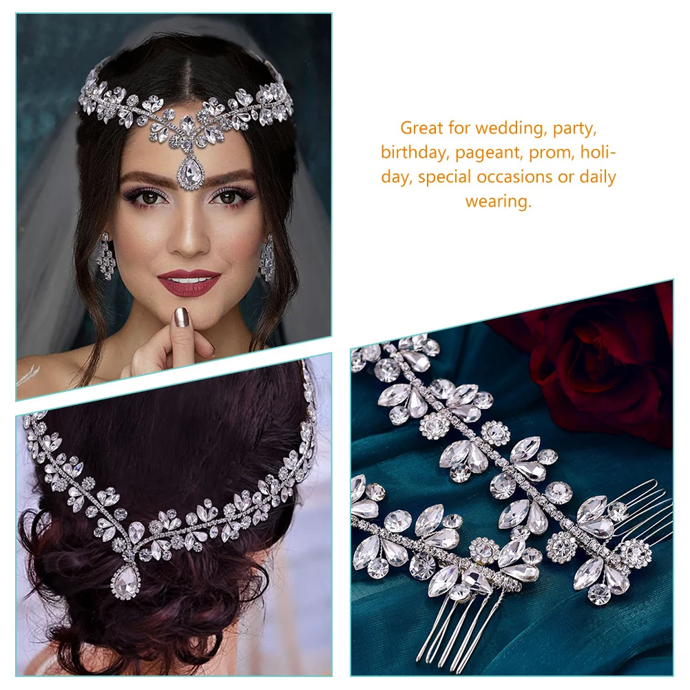 

Rhinestone Headband Bridal Forehead Chain Exquisite Wedding Hair Accessory for Special Occasions Forehead Chain