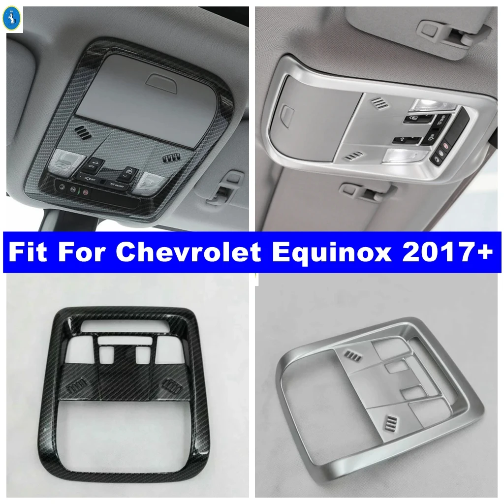 

Fit For Chevrolet Equinox 2017 - 2023 Carbon Fiebr / Matte Auto Upper Roof Reading Lights Lamp Cover Trim Interior Accessories