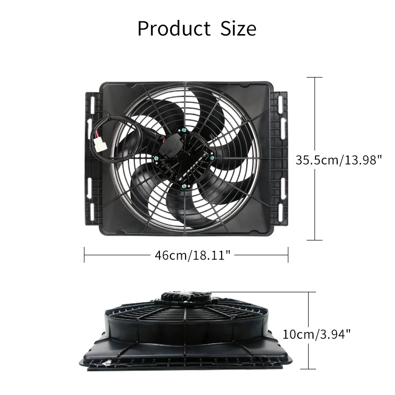 Parking Air Conditioning Brushless Inverter Cooling Fan 12v 120w Car Air Conditioning Electronic Fan 24v