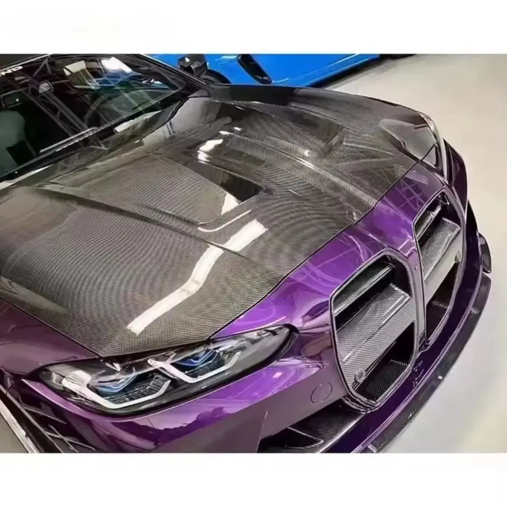 

For 21-25 BMW M3/M4 G80/G82 Upgraded with N Style Dry Carbon Fiber Engine Hood and Hood