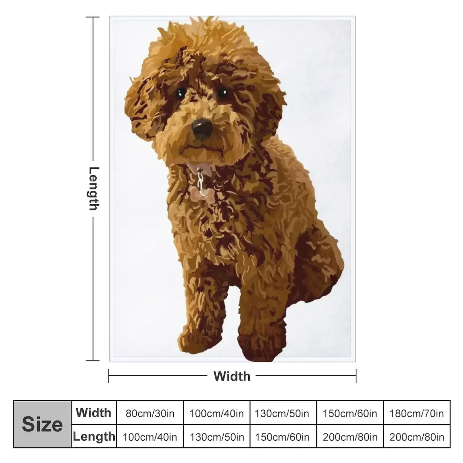 Ginger the Toy Poodle Throw Blanket Decoratives Winter beds Cute Fashion Sofas Loose Single Blankets