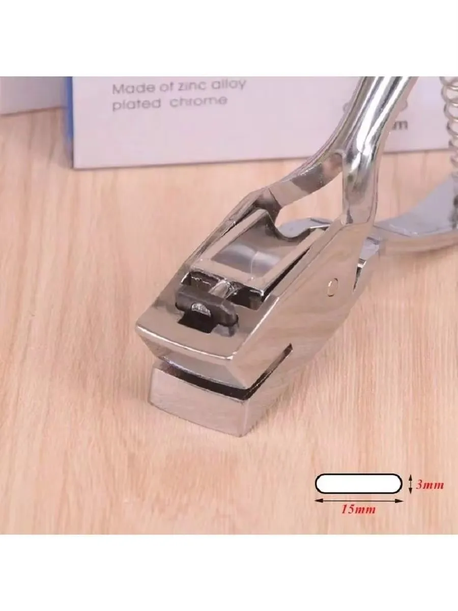 3*15mm Forma Ovale Perforatrice Manuale PVC Card Punch Slot Perforatrice Photo Badge Tag Card Making Strumento di Scrapbooking Ufficio Statio