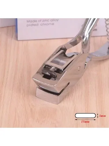 Perforadora Manual con forma ovalada de 3x15mm, perforadora de tarjetas de PVC, perforadora con ranura, foto, insignia, etiqueta, fabricación de tarjetas, herramienta de álbum de recortes, estación de oficina