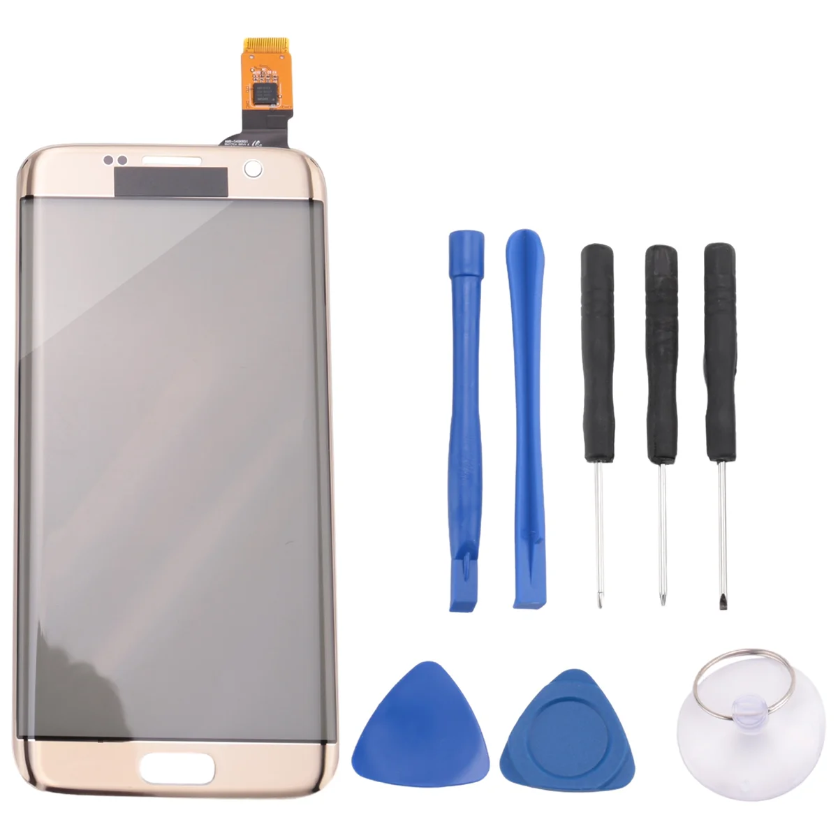 for Galaxy S7 Edge G935 Contact Screen Digitizer Glass with Tools Gold