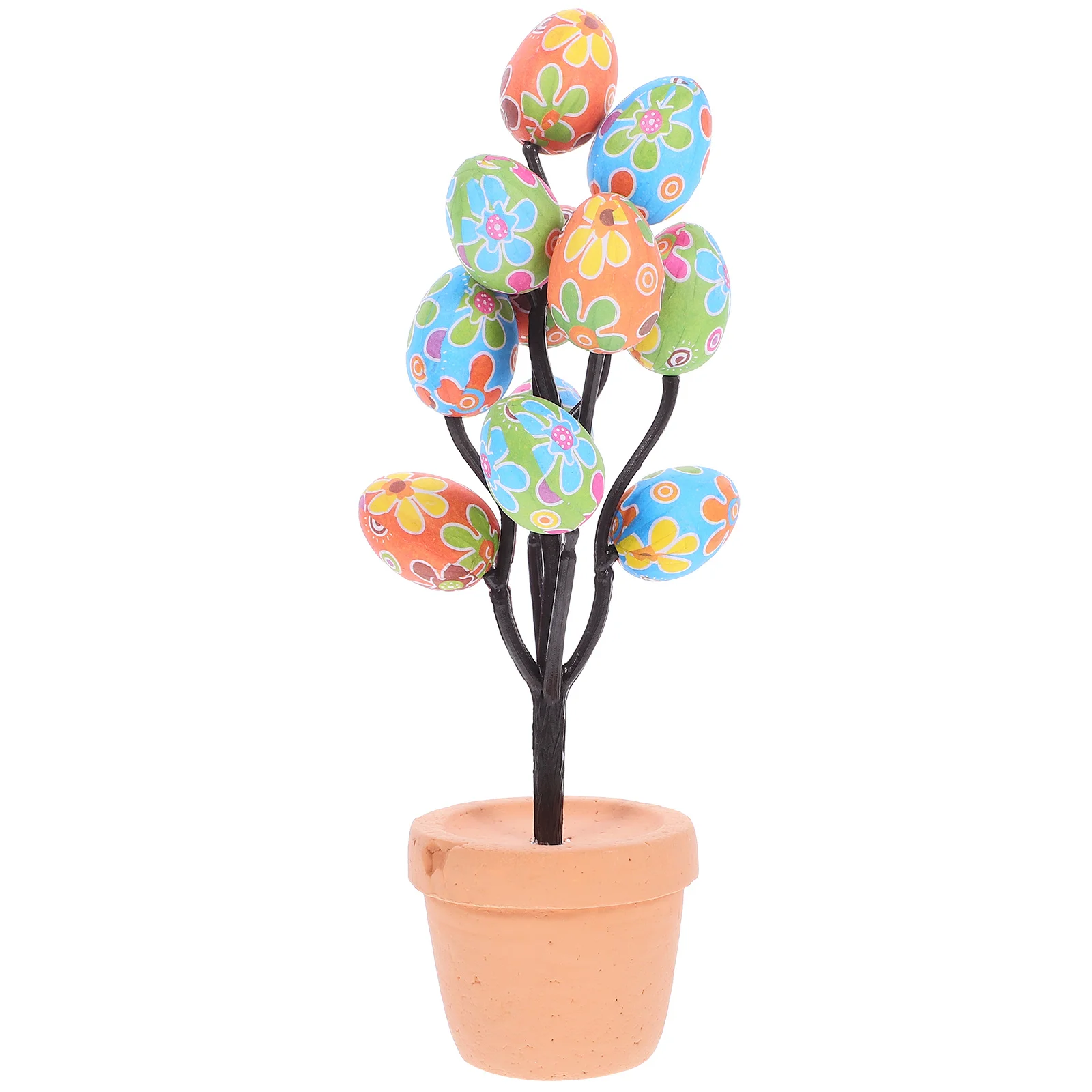 

Easter Egg Bonsai Ornament Delicate Compact Desktop Decoration Festive Atmosphere Eggs Tree Table Centerpiece Easter Decoration