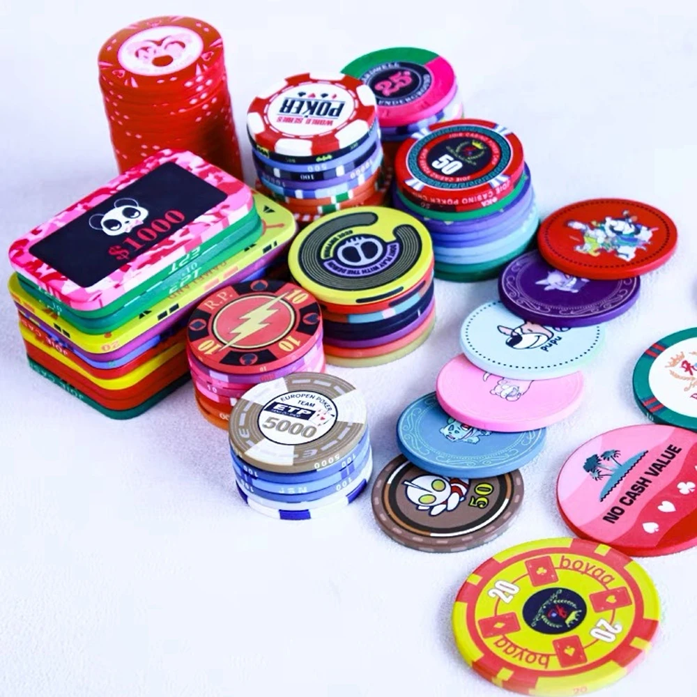 Customised Poker Chips for Casinos Ceramic/Clay Customised Texas Hold\'em Poker Chips Professional Factory MOQ 500pcs