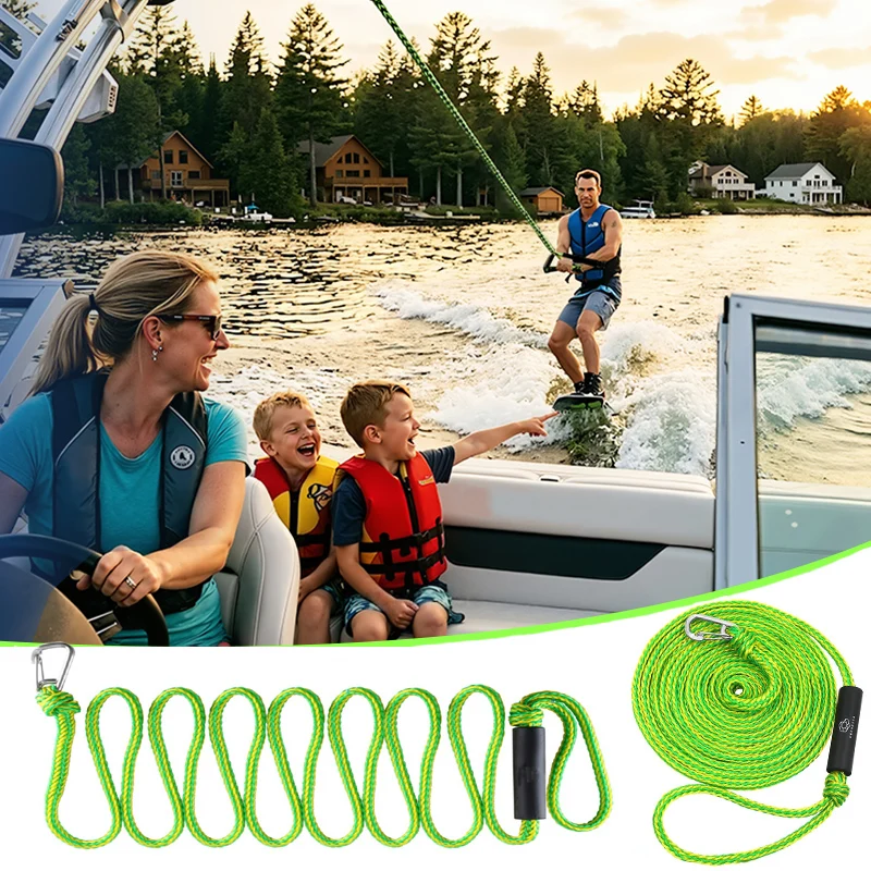 7/14/21FT Ski Ropes for Water Skiing Floating Wakeboard Rope and Handle Ski Tow Rope for Towable Tubing Waterskiing Wakeboarding
