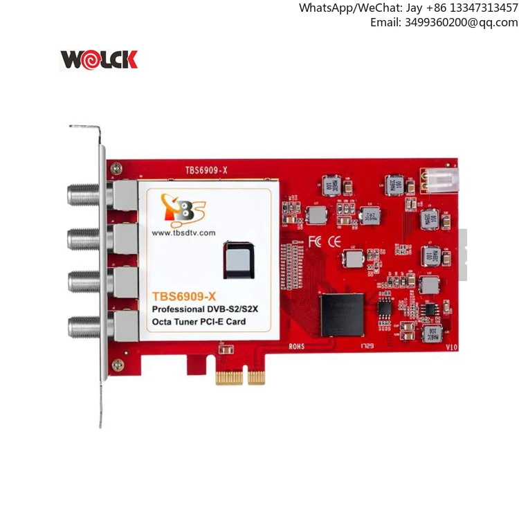 

Wolck TBS 6909X V2 DVBS2/S2X Tuner Pcle Card Streaming Card FTA Satellite Receiver