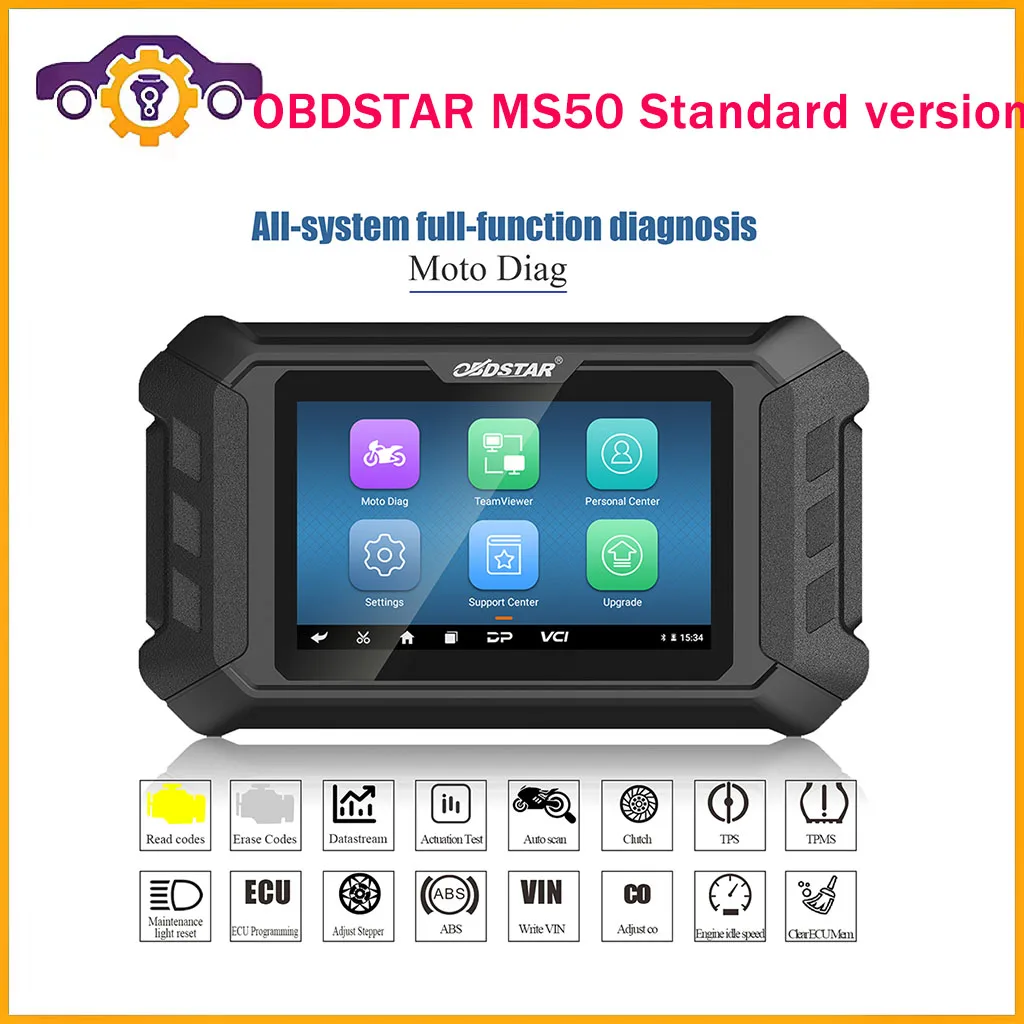 OBDSTAR MS50 Standard version Motorcycle Scanner Motorbike Diagnostic Tool Supports Code Reading For H-onda/Ya-maha/P-GO/S-uzuki