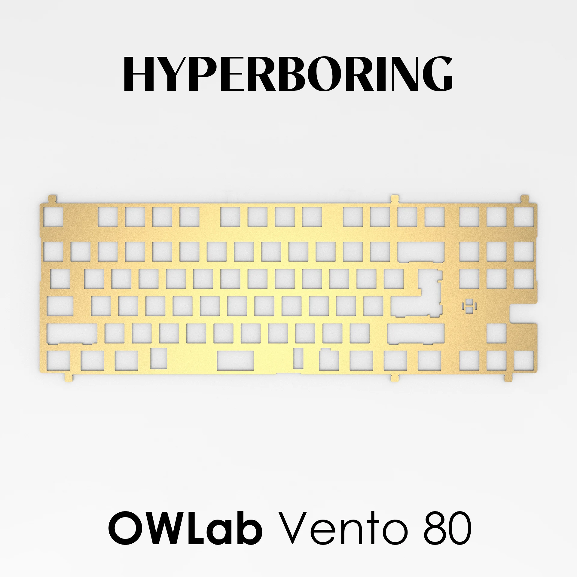 Keyboard Plate for OWLab Vento80 Mechanical Keyboard Use PP PC POM FR4 CF Brass ( for PCB screw in Stab )