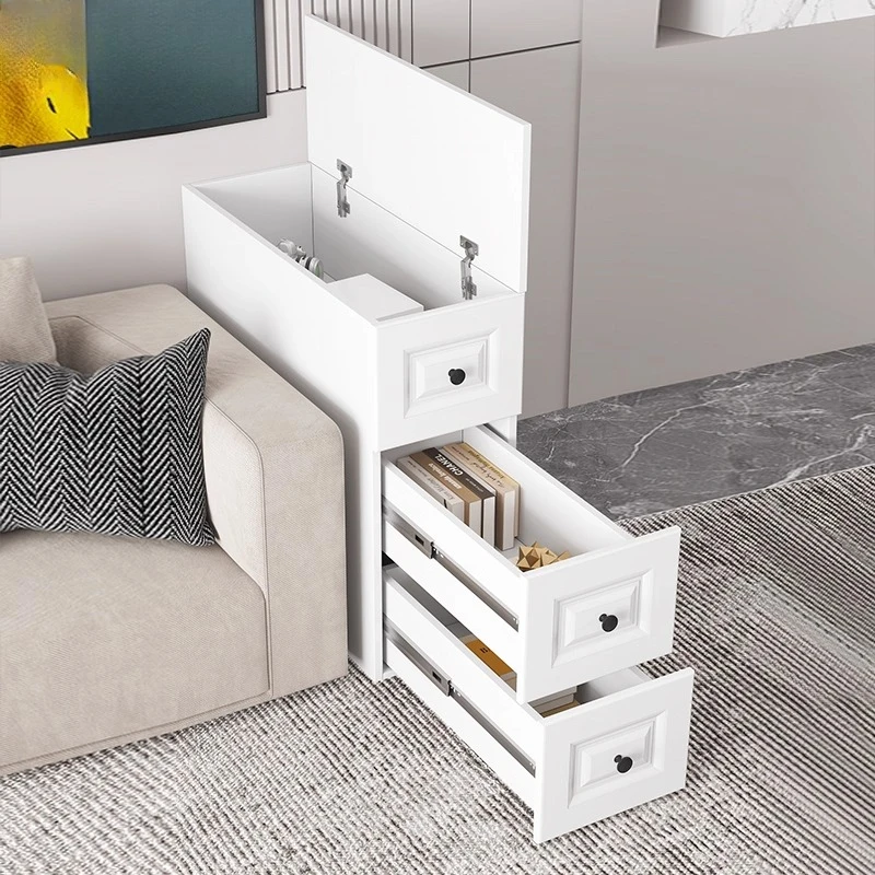 خزانة جانبية حديثة وبسيطة للشق، شقة صغيرة، غرفة المعيشة، أريكة جانبية، خزانة جانبية، طاولة قهوة قابلة للطي، طاولة طعام مزدوجة بور