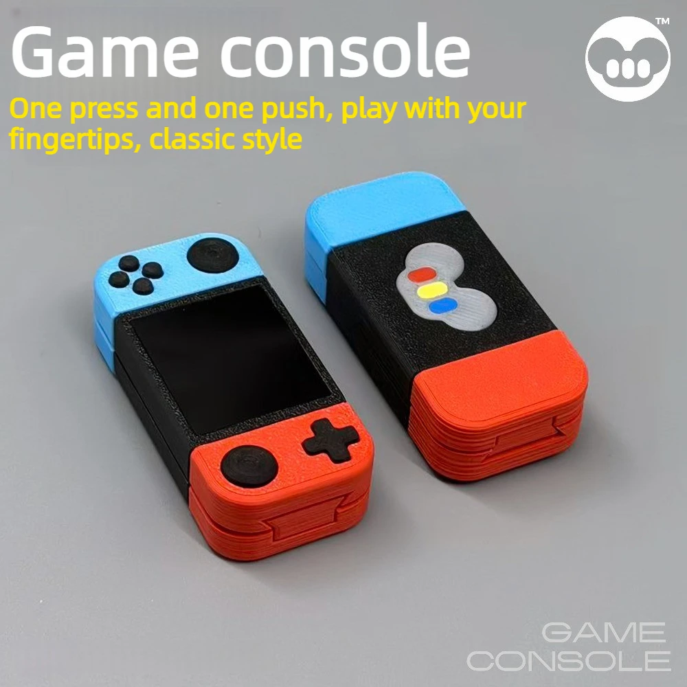 

PokejoyEDC 3D Printed Game Console: A Push-to-Push Fingertip Card Pushing Toy for Stress Relief