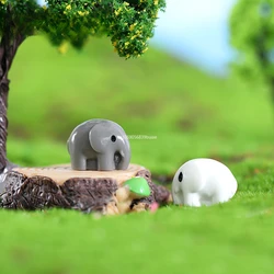 1pcs Thailand Elephant Animal Model Couple Figurine Crafts Ornament Small Elephants Statue Miniature DIY Home Room Garden Decor