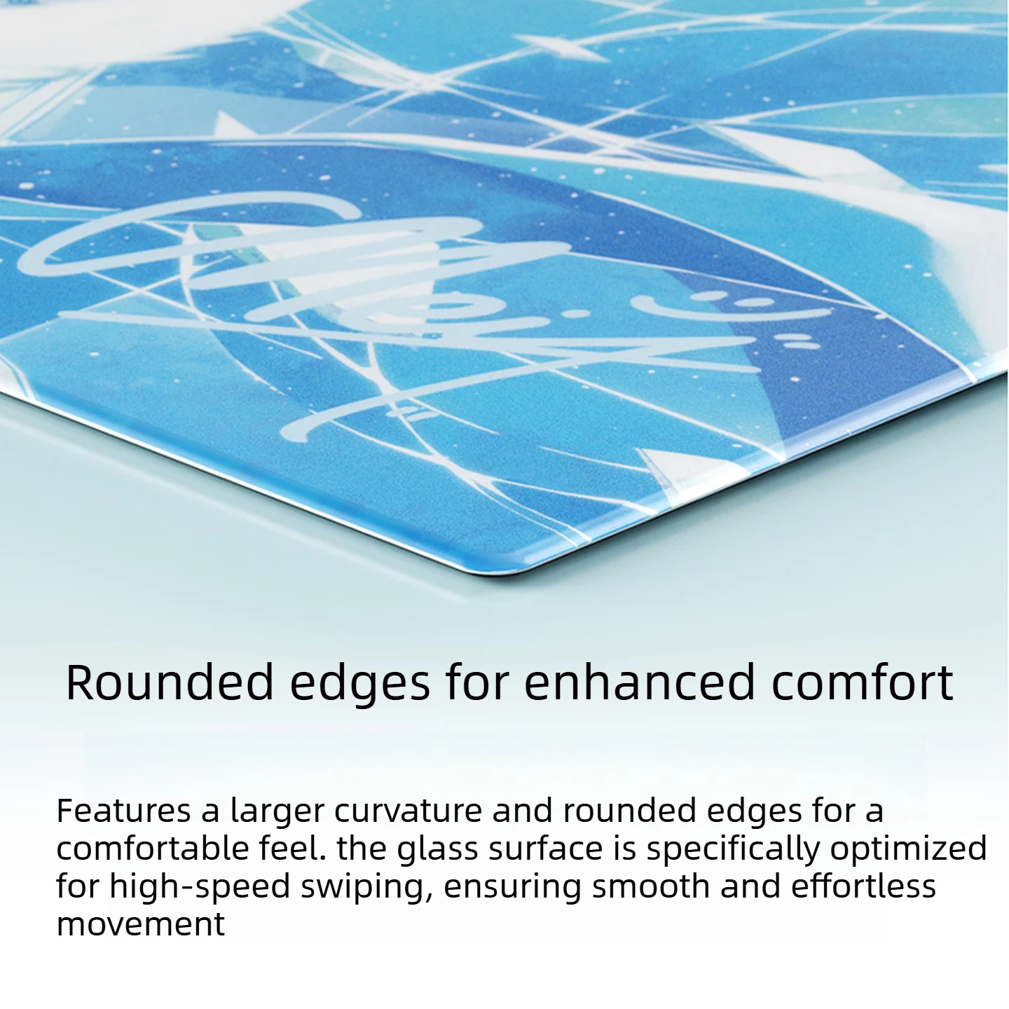 Meiy Collaboration Limited Edition Glass Mousepad Smooth Wear-resistant 500x450mm for Esports Gaming for FPS CS2 Delta Force