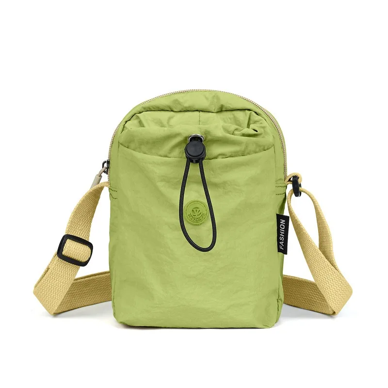 New leisure and travel water cup bag, women's nylon portable mobile phone shoulder bag, fashionable mini square bag