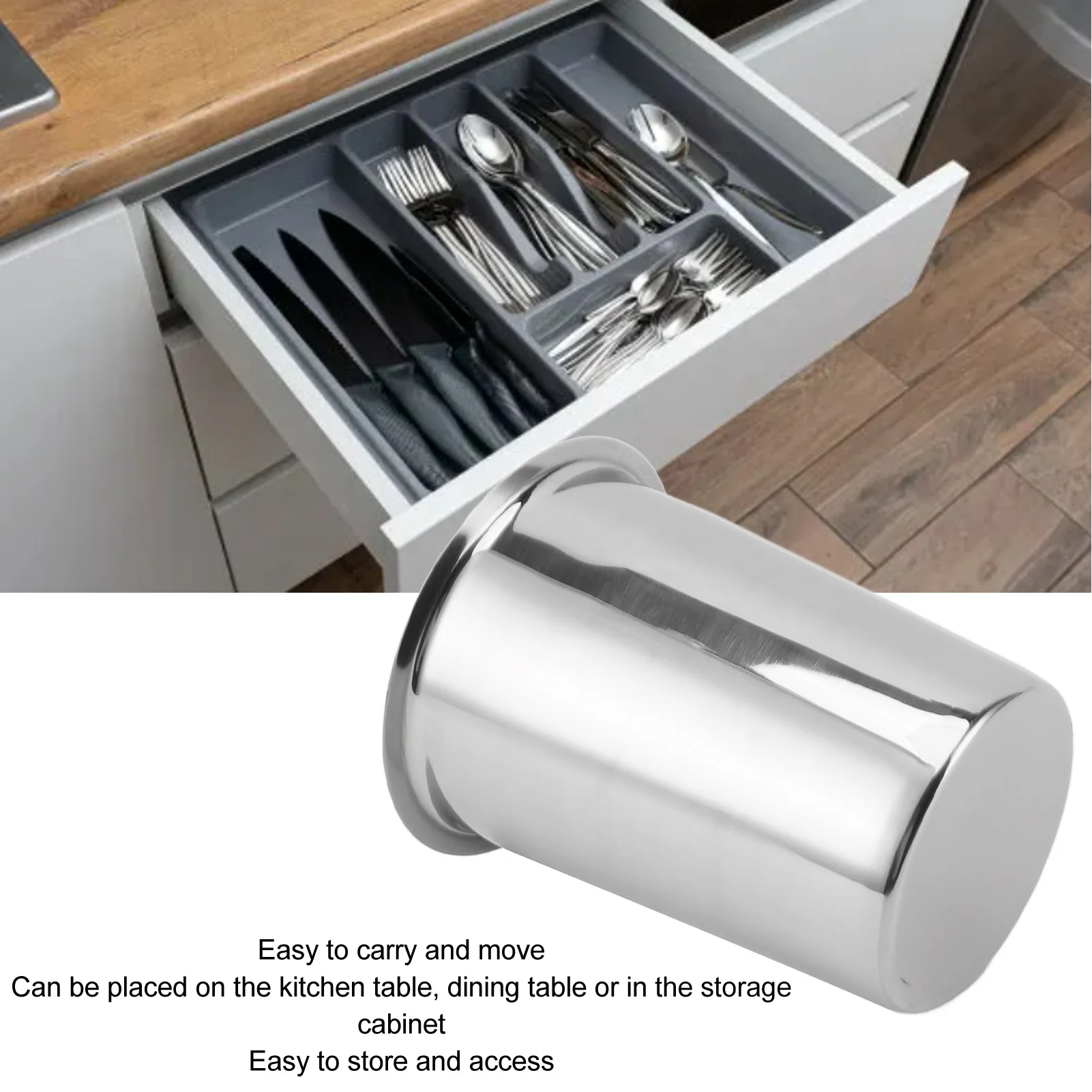 

Kitchen Utensil Holder Kitchen Utensils Organizer Mess Proof Large Capacity Multipurpose Fork for Chopsticks for Countertop