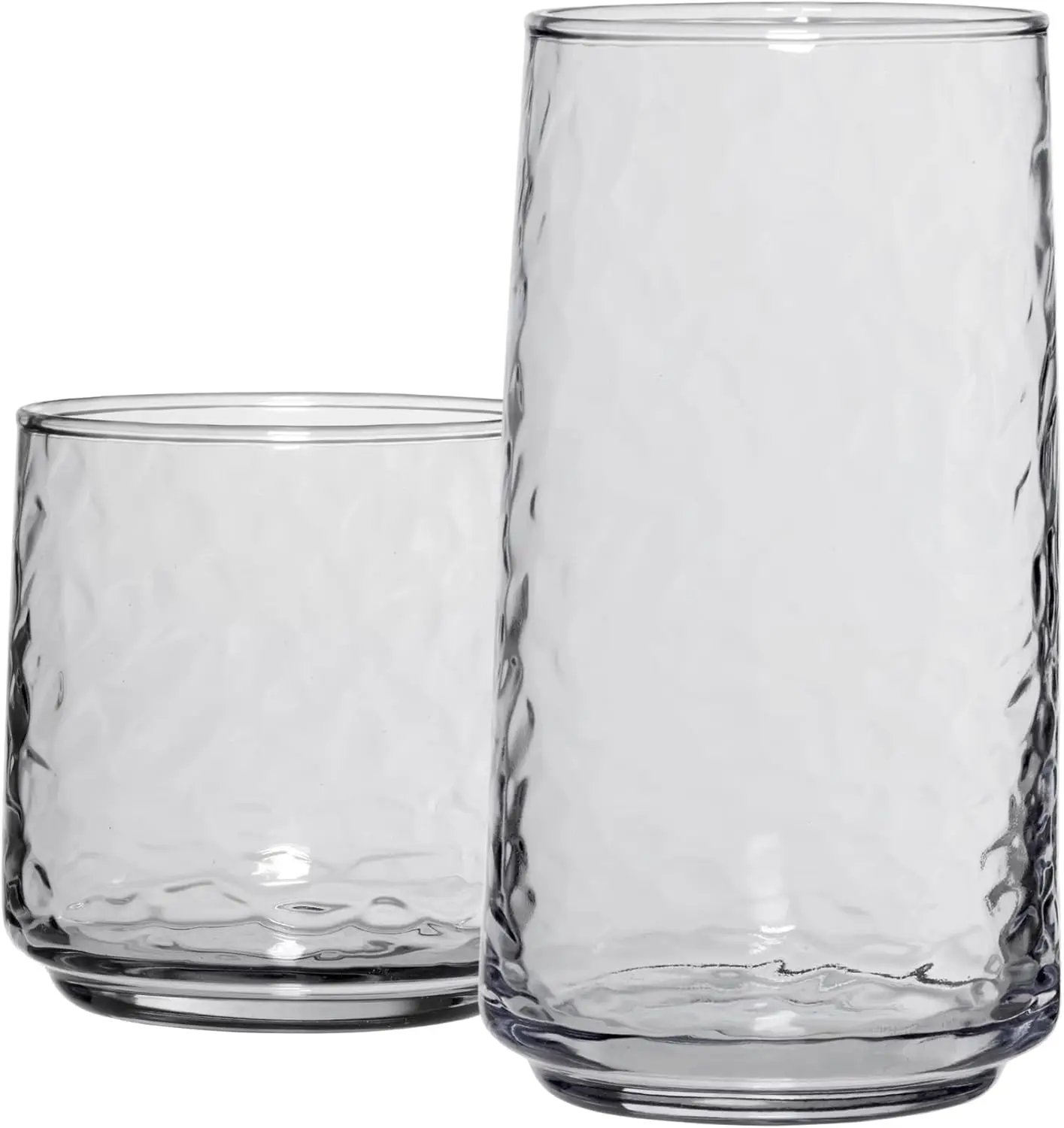 

16-Piece Dishwasher Safe Drinking Glasses Set, Durable and Clear for Everyday Use
