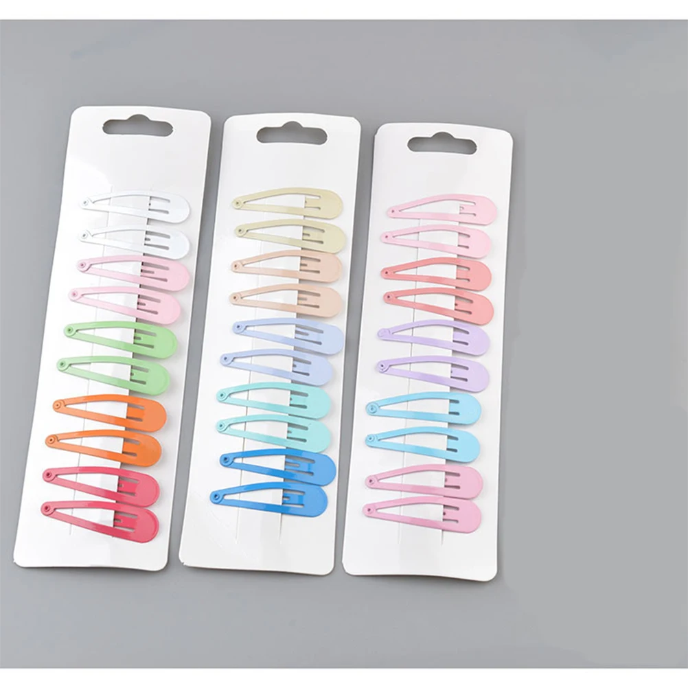 

60pcs Solid Color Hair Clips For Water Droplet Snap Barrettes Cute Headwear Accessories Daily Wear Decorative