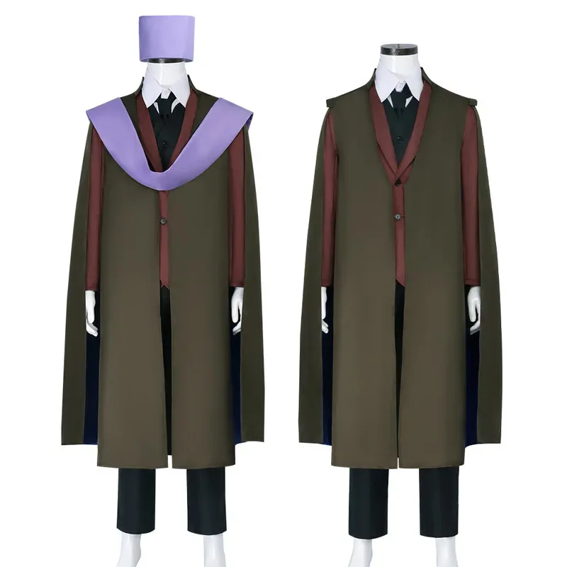 

Quirinus Quirrell Косплей Волшебный костюм из фильма Мужская маскировка Сценическое шоу Одежда для выступлений Хэллоуин Карнавальный костюм