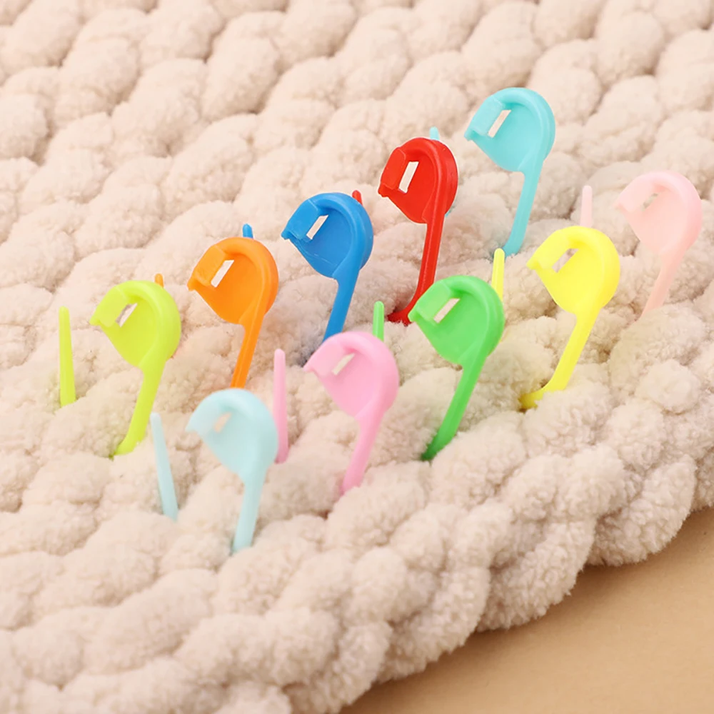 Colorful Plastic Safety Pins 0.82in/21mm Knitting Markers Crochet Clips, Locking Stitch Markers For DIY Craft, Clothing Usage