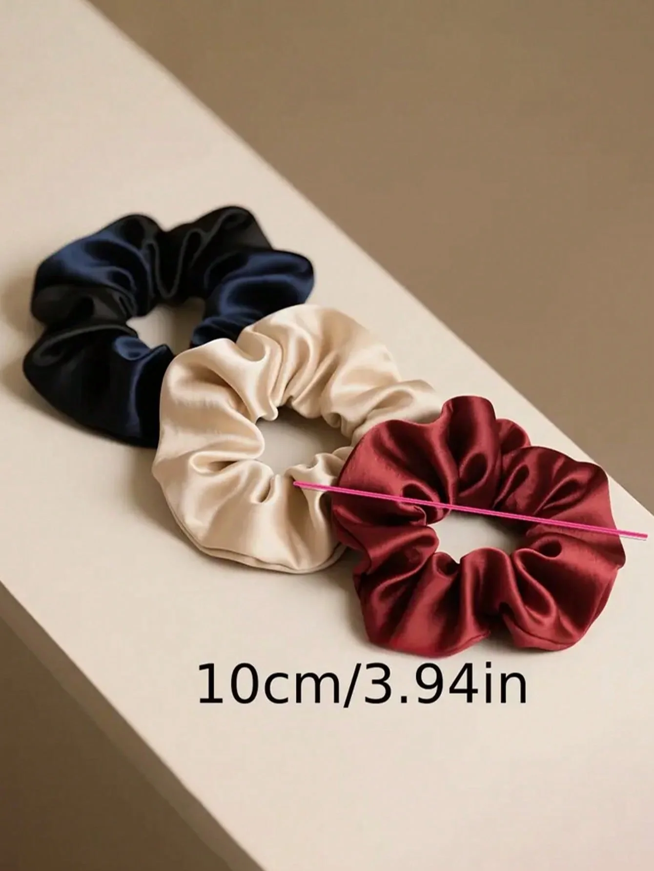 16pcs elegant black, red, blue, bohemian style colon loops, soft, elastic, gentle, colorful and bright rubber band hair bands view 3