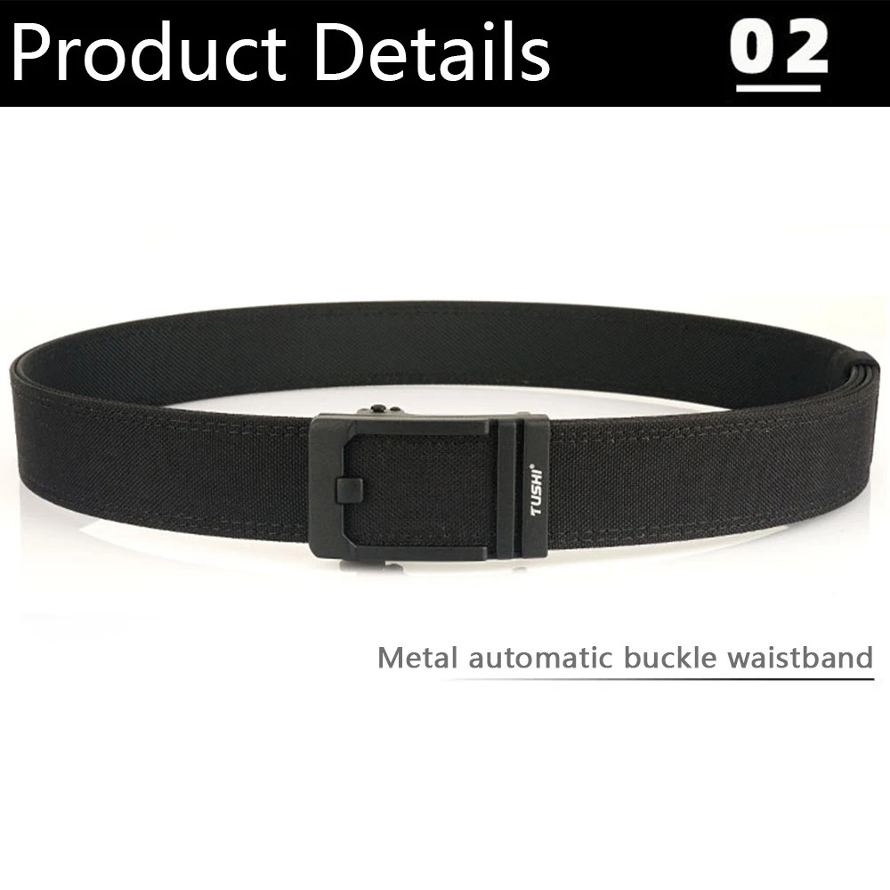 TUSHI Militär Neue Gürtel Für Männer Robuste Nylon Metall Automatische Schnalle Polizei Duty Gürtel Taktische Outdoor Gürtel IPSC Zubehör – Detail 7