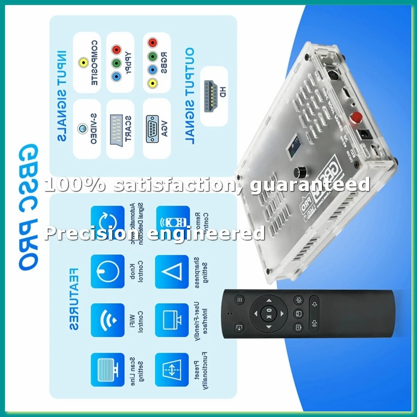 GBS Control Pro Video Converter for Game Consoles Remote Scart RGBS YPbPr VGA Composite(AV) SV to -Compatible-A86Z