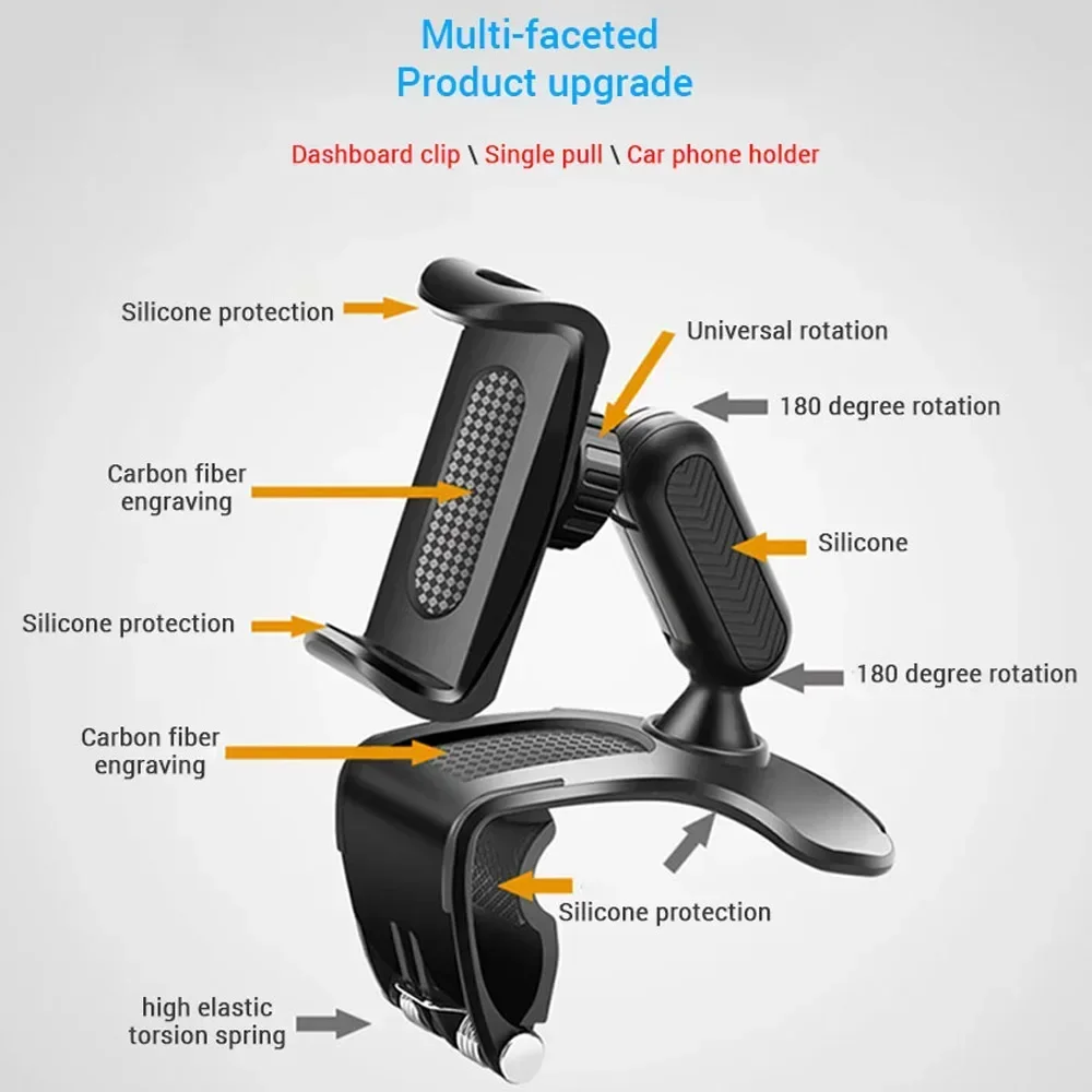 STONEGO Multifunctional Car Phone Navigation Holder High Quality Adjustable Auto Phone Bracket Clip