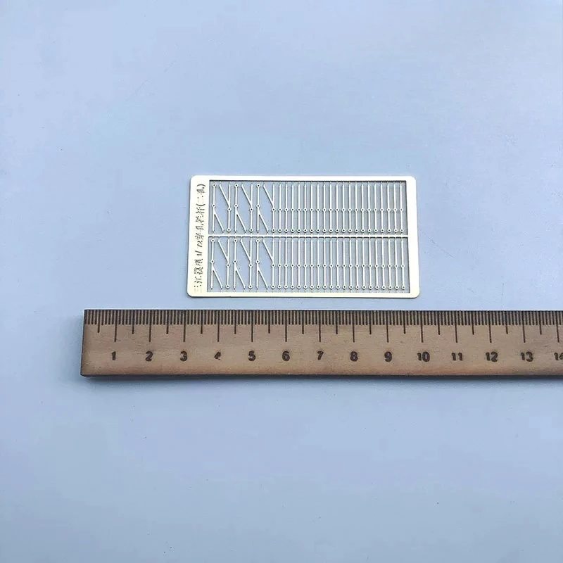 1Set 1:72 Perforated Second Gear Railing Post Thickness 0.4mm Brass Etched Sheet Baluster Etching Handrail for Simulation Model