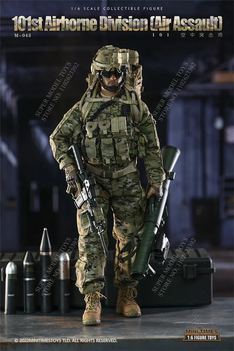 Mini Times Toys M043 1/6 Scale Male Soldier 101 Airborne Assault Division Full Set 12-inches Action Figure Model Collection