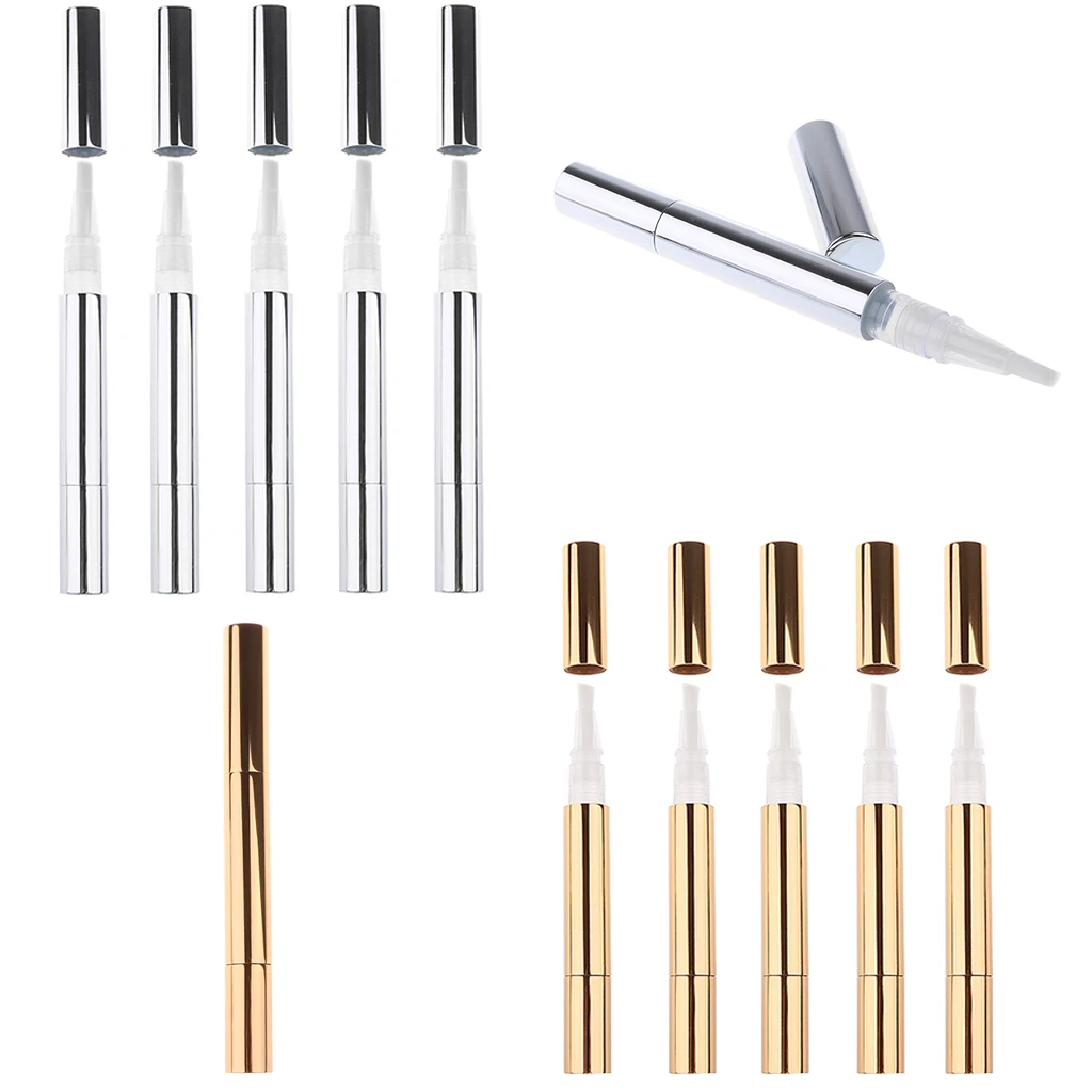 Navulbare draaibare pen cosmetische verpakking buisje plastic aluminium lege lippenbalsem applicator voor nagellak