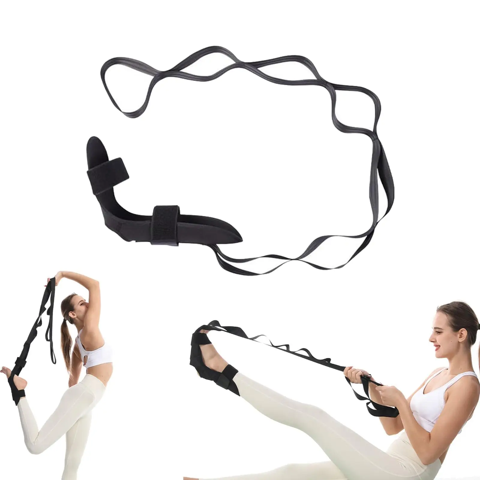 Sports Leg and Foot Stretcher For Plantar Fasciitis Relief For Men Women Leg Heel Quads Hamstrings Calf Stretcher Strap Machine