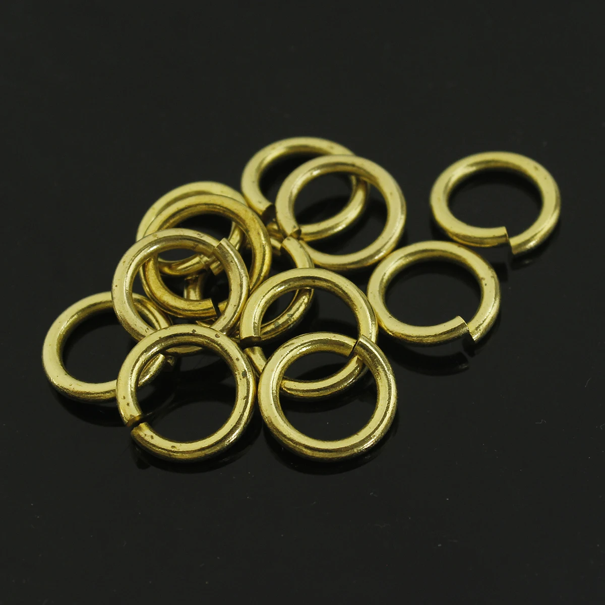 20pcs Solid Brass Open O Ring Seam Round Jump Ring Garments Shoes Leather Craft Bag Jewelry Findings Repair Connectors