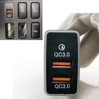 12/24V Car Dual USB QC3.0 Socket Charger Adapter For Toyota FJ Cruiser PRADO 120 Hilux 2007-2014 Accessories