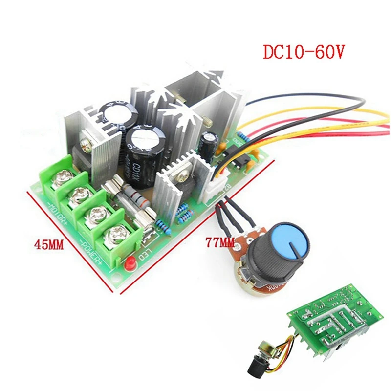 FULL-3X 20A PWM DC Motor Speed Controller 12V 24V 36V 48V With Potentiometer Knob Switch