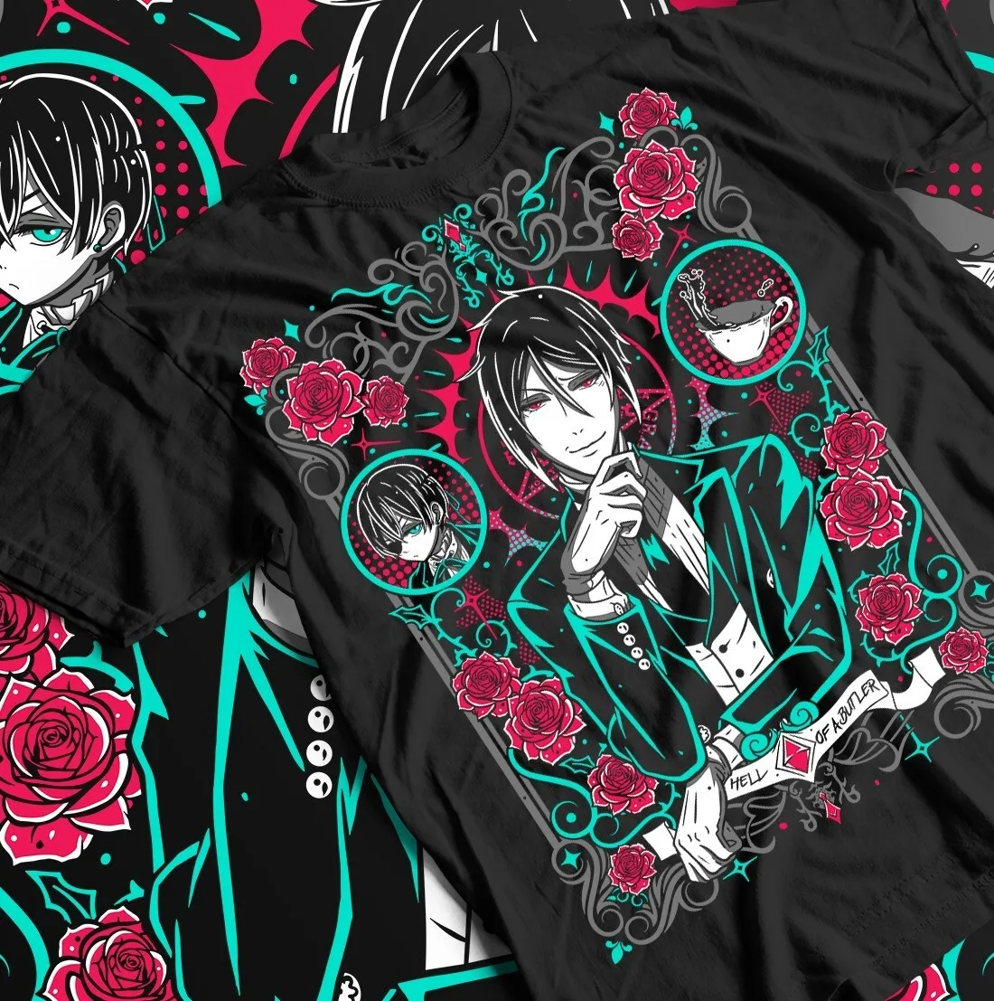 Black Butler Sebastian Unisex Tee - Kuroshitsuji Toboso Yana Gothic Gift Shirt