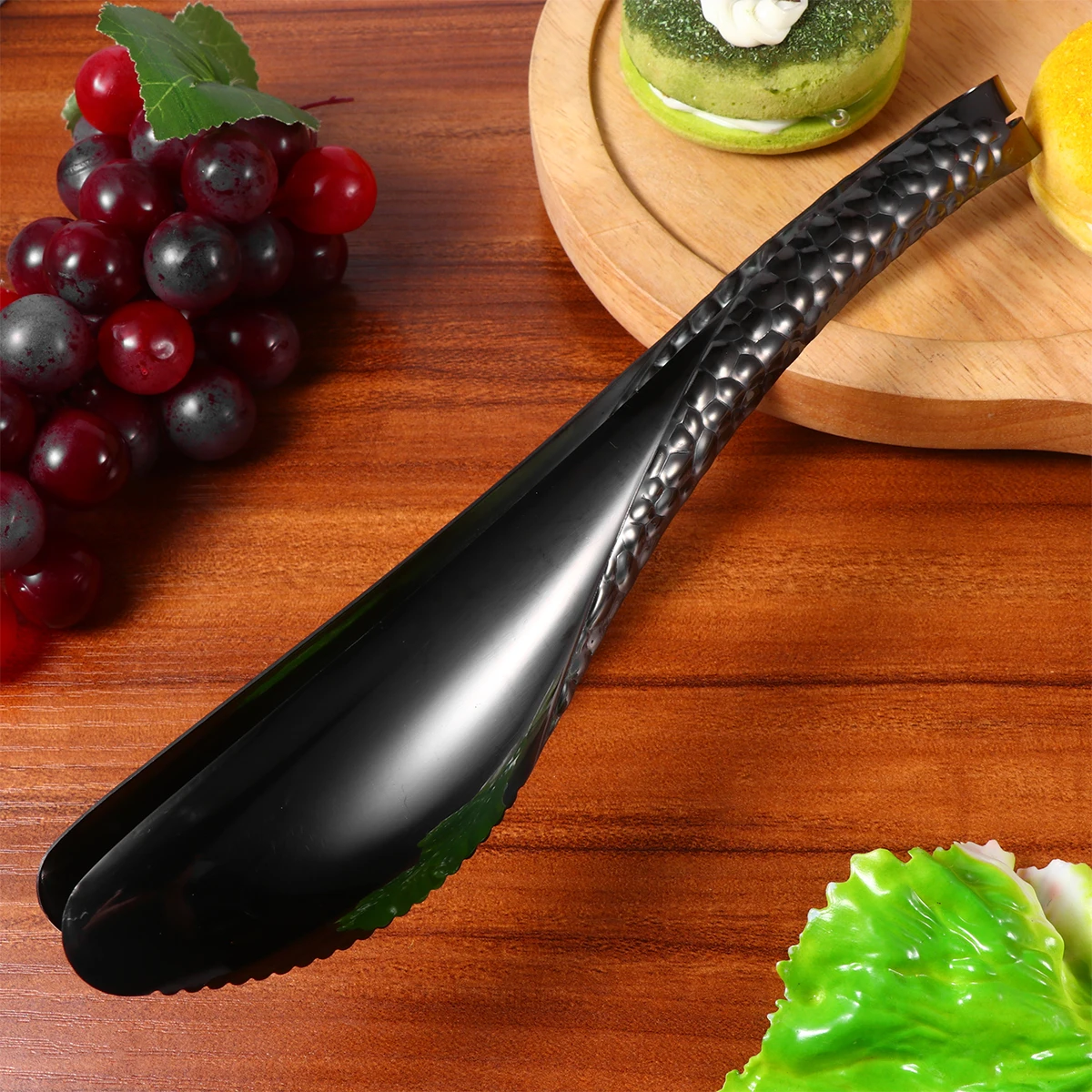 

1pc Stainless Steel Food Clip Creative Snake Pattern Bread Clip Kitchen Baking Tool Barbecue Gadget (Black)
