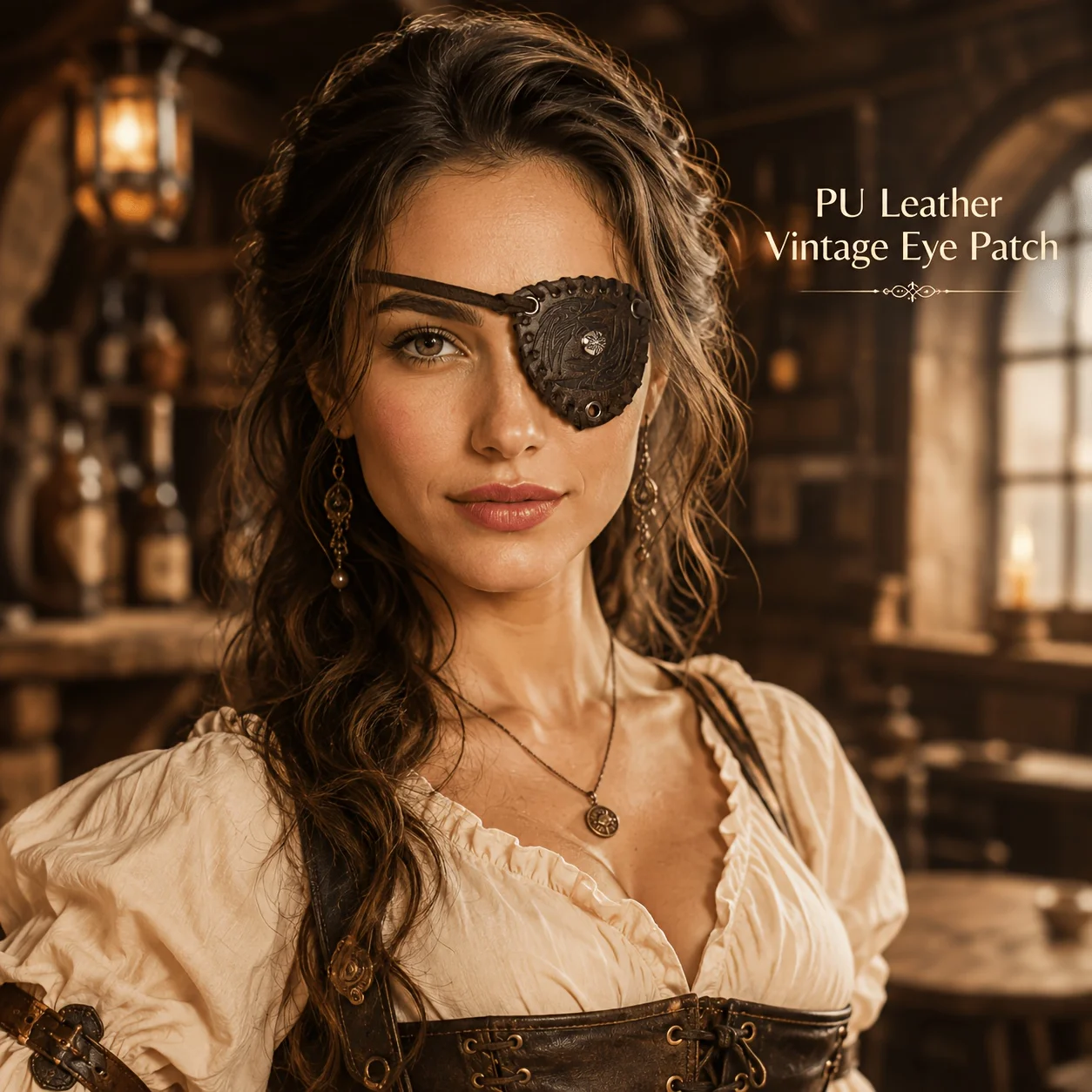 Halloween Pirate Dark Cosplay, Western Retro Market, Gothic Biker  Atmosphere Eye Covering Accessory
