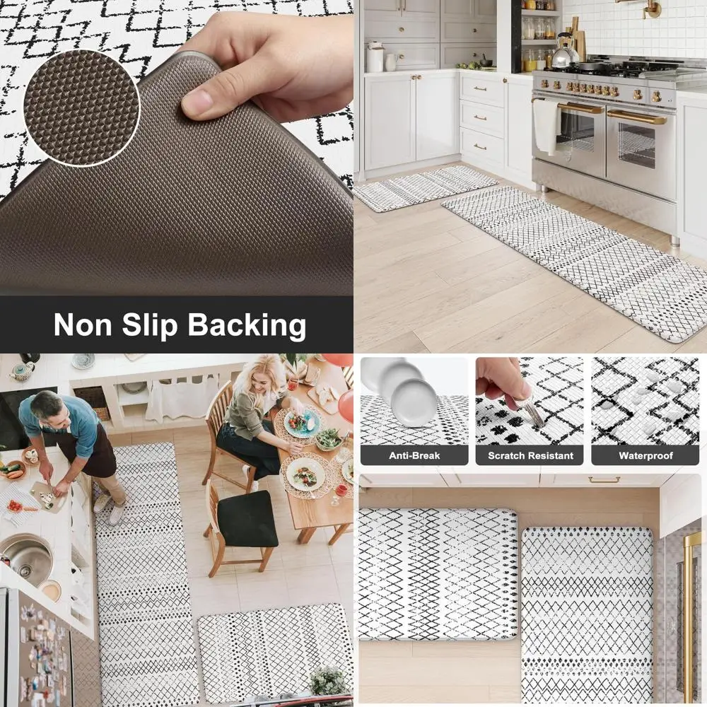 

Набор кухонных ковриков, 20x59 и 20x32, против усталости, нескользящие, мягкие напольные коврики, удобные для кухни, стирки, офиса, стола, Bl