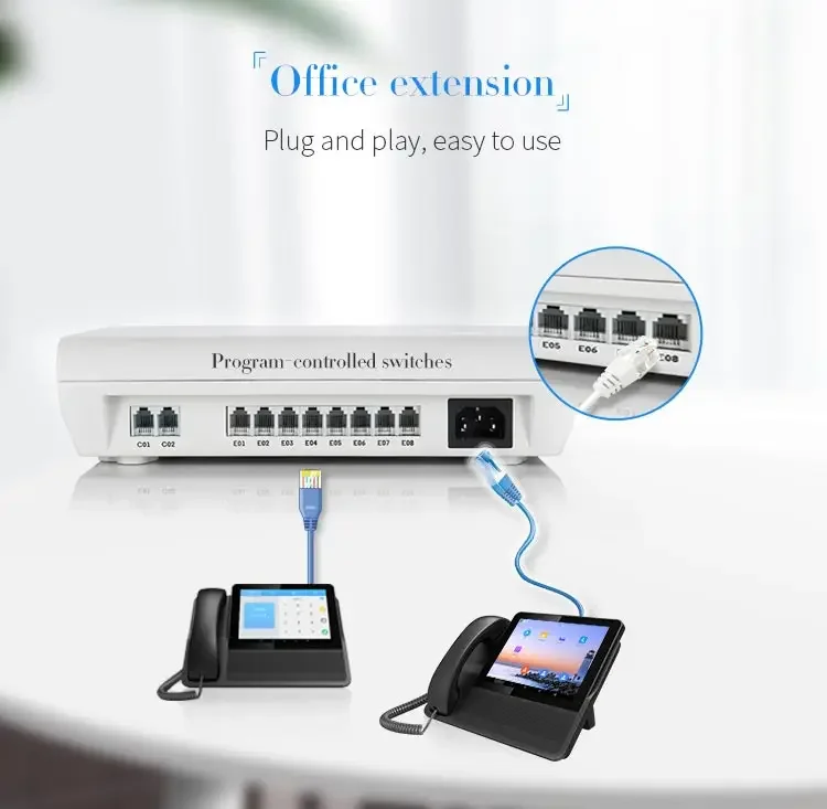 2026 VOIP Telephone WiFi Android 8 inch 4G Smart Phone Waterproof business hotel home Video Telephone Android