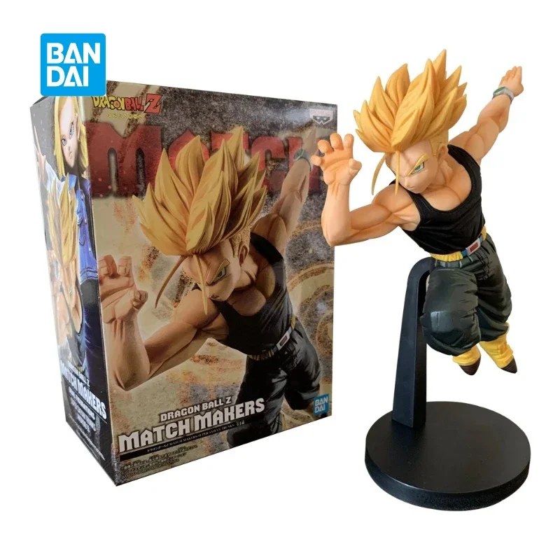 In Stock Original Dragon Ball Torankusu Trunks Fighting Sword Holding Sword Goku PVC Model Battle Form Action Figure Toys Gifts