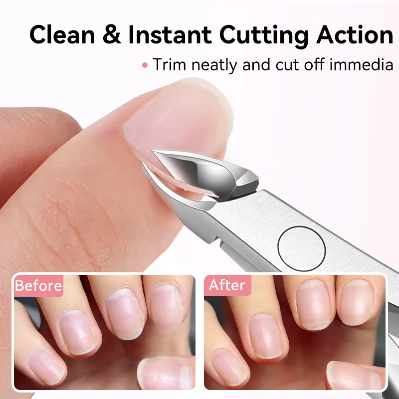 

Металлические кусачки для кутикулы UR SUGAR с двойной пружинной вилкой, маникюрные ножницы из нержавеющей стали, инструмент для удаления омертвевшей кожи, триммер для ногтей