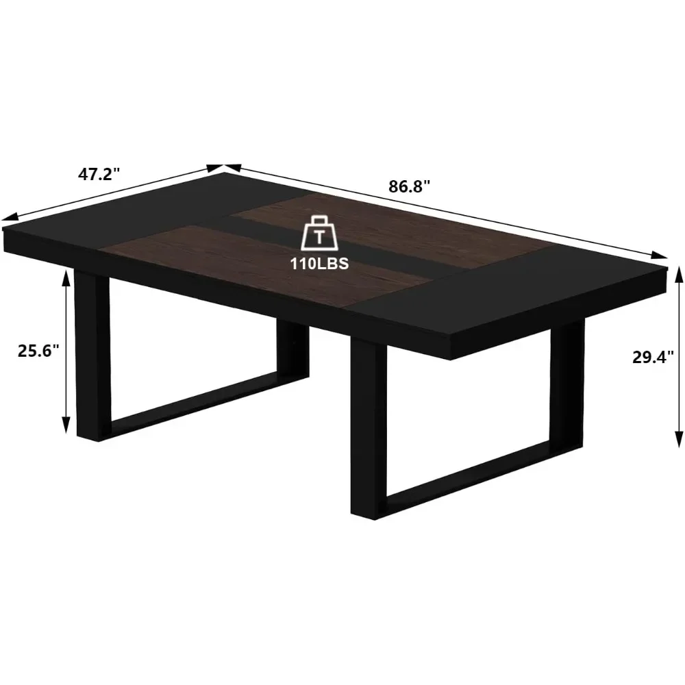 Mesa de reuniones rectangular grande, mesa de seminarios moderna para sala de conferencias de reuniones de oficina