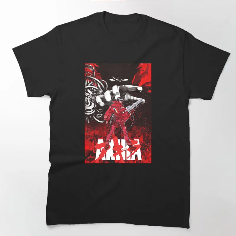 80s Retro Manga Akira #0807 cyberpunk city explosion cyber mecha tokyo motor Otomo Katsuhiro Anime Gift T-shirt large size tops