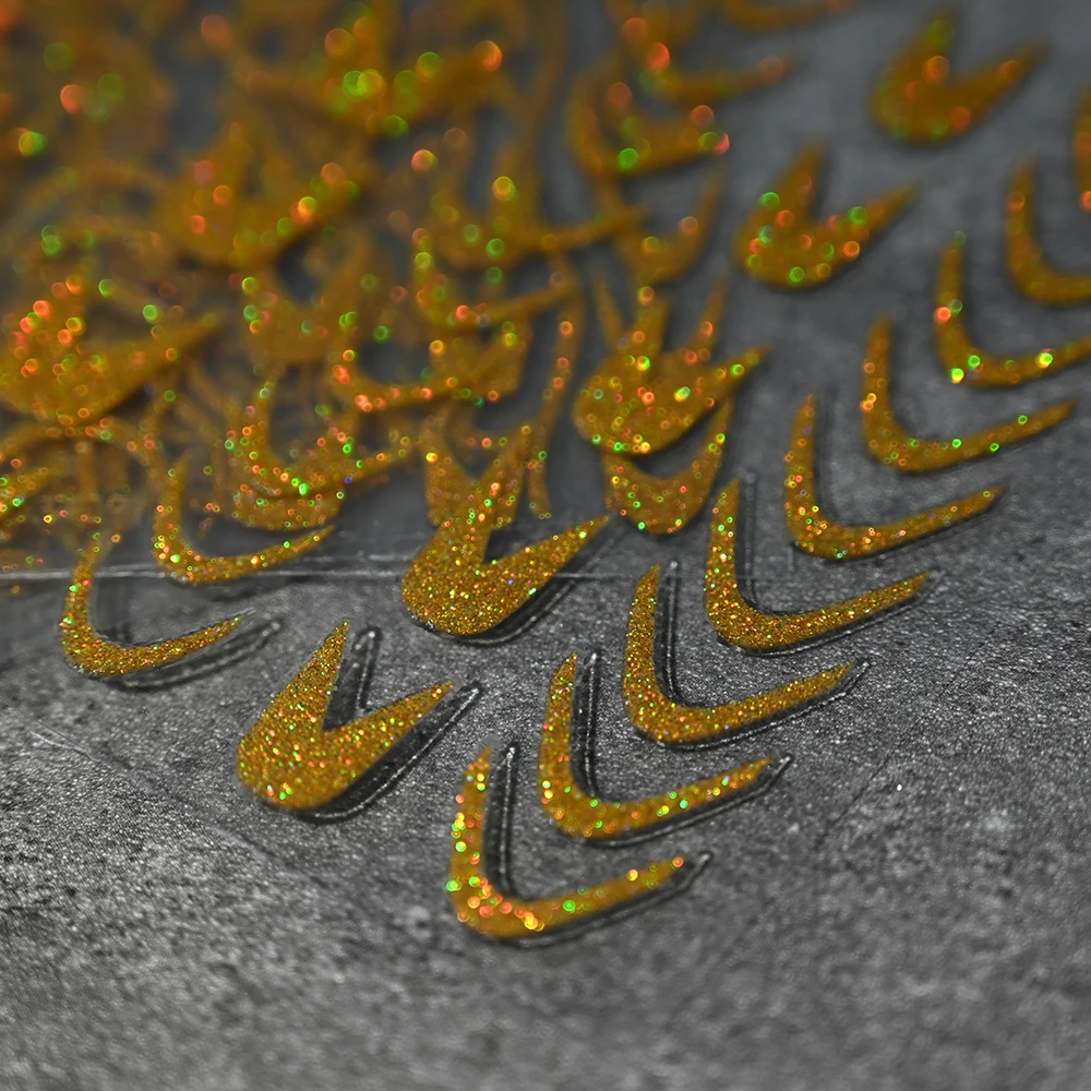 1 pz 5d glitter linee francesi/cuore d'amore adesivi per nail art onda d'oro striscia autoadesiva decalcomanie curva ricciolo decorazioni per manicure