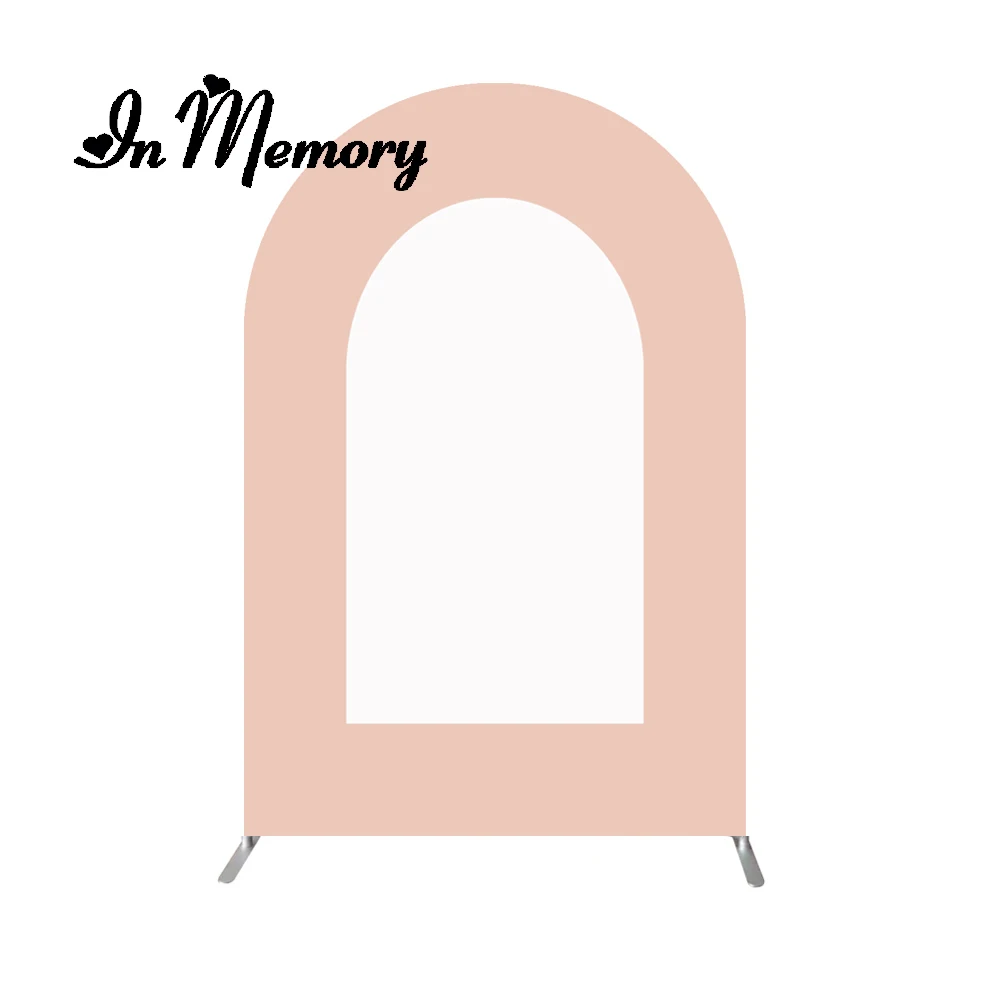 Pure Baby Pink Blue Peach White Hollow Out Open Space Arch Backdrop Cover Kids Newborn Baby Shower Birthday Party Background