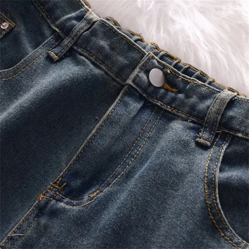 Spring New Men's High Street Jeans Casual Vintage Style Washed Denim Jeans Loose Trousers Pants Men