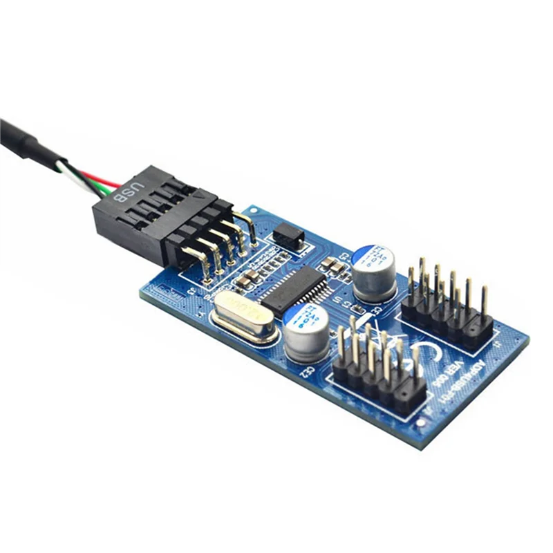 

AB42-9Pin USB-разъем «папа» 1–2/4 «мама» Удлинительный кабель для карты Настольный 9-контактный USB-концентратор USB 2.0 9-контактный разъем-адаптер 30 см 4 шт.