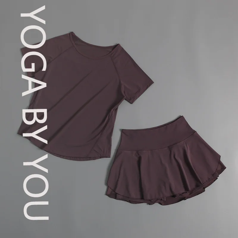 

Summer thin outdoor fitness suit women's sports loose and thin yoga clothes short-sleeved elastic quick-drying clothes running c